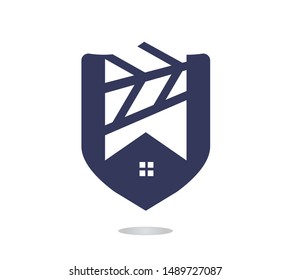 Creative Real Estate logo design. Property and Construction Logo design.  Real estate service, construction, Growth house, arrow up home concept.