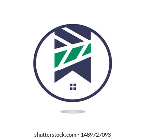 Creative Real Estate logo design. Property and Construction Logo design.  Real estate service, construction, Growth house, arrow up home concept.