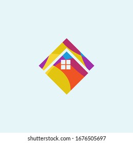 Diseño con logotipo inmobiliario creativo. Diseño del logotipo de la casa. Icono de vector inmobiliario.