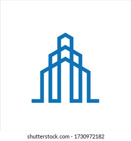 diseño creativo del logotipo inmobiliario. Plantilla de logotipo inmobiliario, apartamento, condominio, casa.