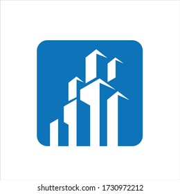 creative real estate logo design. Logo template real estate, apartment, condo, house.