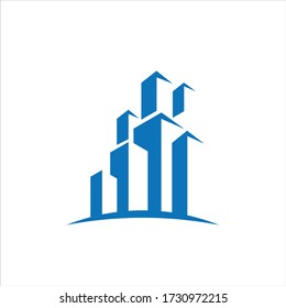 creative real estate logo design. Logo template real estate, apartment, condo, house.