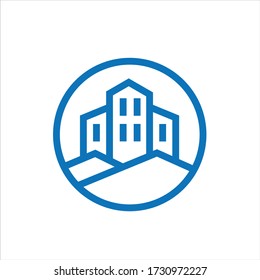 creative real estate logo design. Logo template real estate, apartment, condo, house.