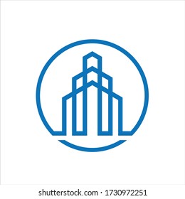 creative real estate logo design. Logo template real estate, apartment, condo, house.