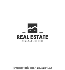 Diseño de logotipo de bienes inmuebles creativos