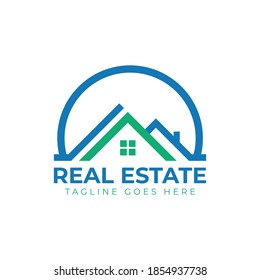 Creative Real Estate Logo Design. House, Property Development, Construction, And Building Icon Template.