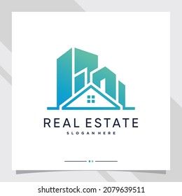 Creative real estate logo design template for business company