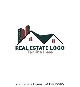 Diseño de logotipo de bienes inmuebles creativos 