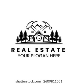 Creative Real Estate Logo Design Home Stock Vector