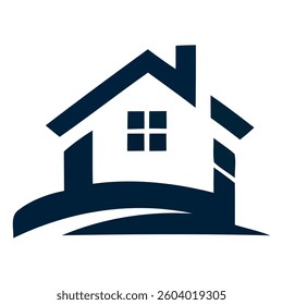 Creative real estate logo featuring a stylish house design for business and marketing use."


