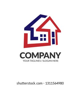 creative Real Estate logo, Property and Construction Logo design Vector