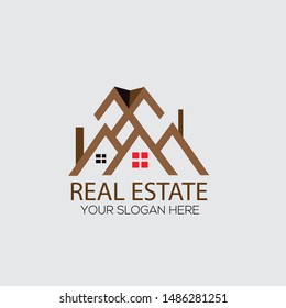 Creative Real estate logo vector graphic element template