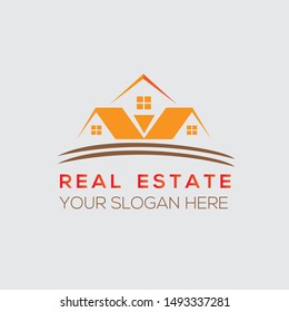 Creative Real estate logo vector graphic element template