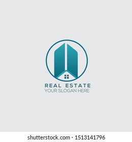 Creative Real estate logo vector graphic element template