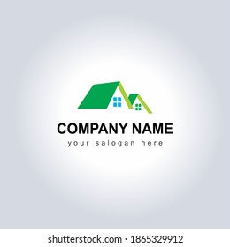 Creative Real Estate Logo Vector Design Illustration for your Brand Identity. Beautiful Symbol of Company logo with slogan. Unique Idea for Logo Icon. Amazing monogram for your Factory symbols.
