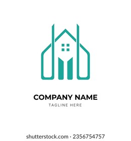 Designvorlage für kreative Immobilien oder Immobilien-Logo
