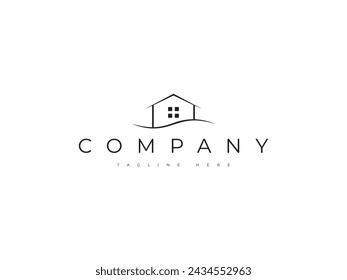 diseño creativo del logotipo de la propiedad inmobiliaria