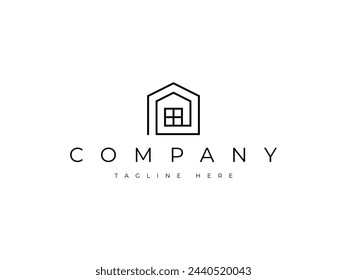 diseño creativo del logotipo de la propiedad inmobiliaria