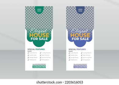 Creative real estate rollup banners  x banner template design