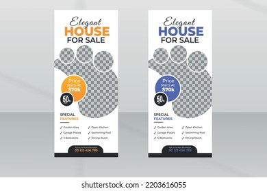 Creative real estate rollup banners  x banner template design