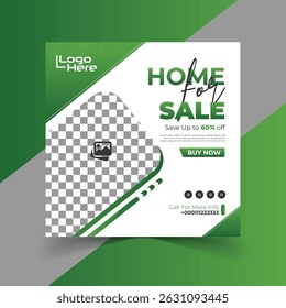 Creative Real Estate Social Media Post, Templete Design. Dream Home, Real Estate Advertising Post Design. Real estate Buy, sell Post Design