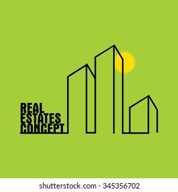 creative real estates concept vector 