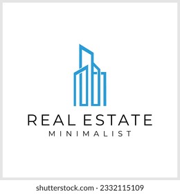 creative real estates sample logo vector illustration