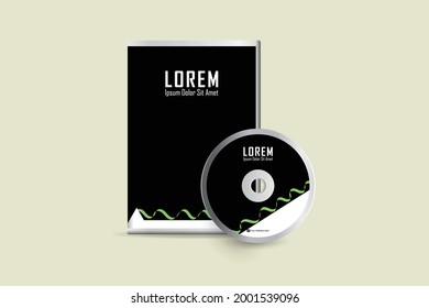 Kreative realistische Argumente für DVD oder CD-Disc mit DVD oder CD-Disc. Corporate Business Template für DVD-Umschlag und Gehäuse-Etikettendesign.