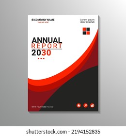 creative red annual report design cover