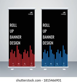 Diseño creativo de banderas rojas, azules y negras en color vectorial