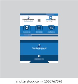 Creative Red and blue Color Stylish Business Card Template 