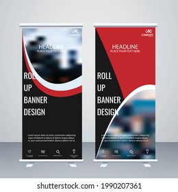 Diseño creativo de banner en blanco y rojo