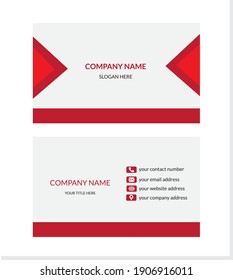 diseño creativo de tarjeta de visita roja