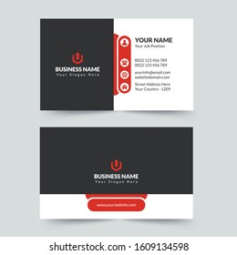 creative red business card template