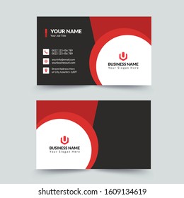 creative red business card template