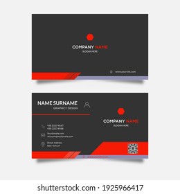 creative red business card template