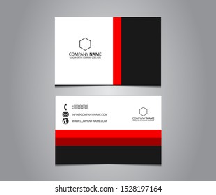 Creative red business card vector template design