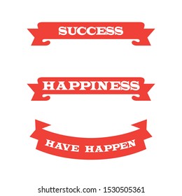 Creative red color tag designs of success,happiness