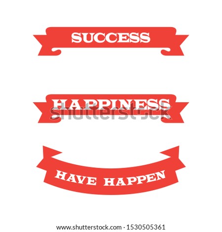 Creative red color tag designs of success,happiness