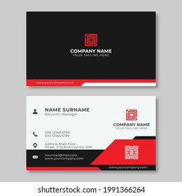 Designvorlage für kreative rote Farbe Business Card