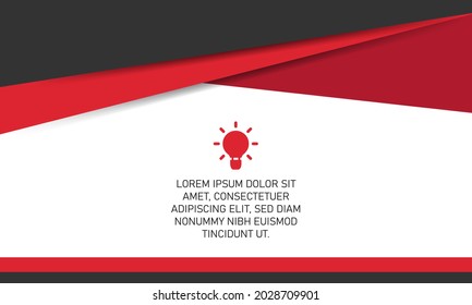 Fondo creativo de la cubierta roja con curvas