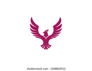 Creative Red Eagle Shield Logo