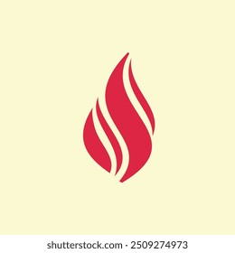 Creative Red Fair Flame Logo Design.