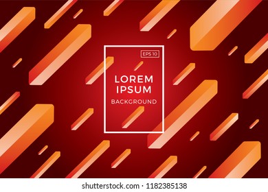 Creative red geometric background. Trendy gradient shapes composition