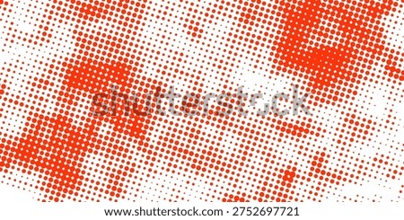 Creative red halftone dots wave pattern in pop art comic background style.