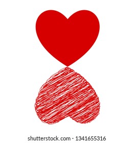 creative red heart art abstract illustration