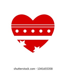 creative red heart art abstract illustration