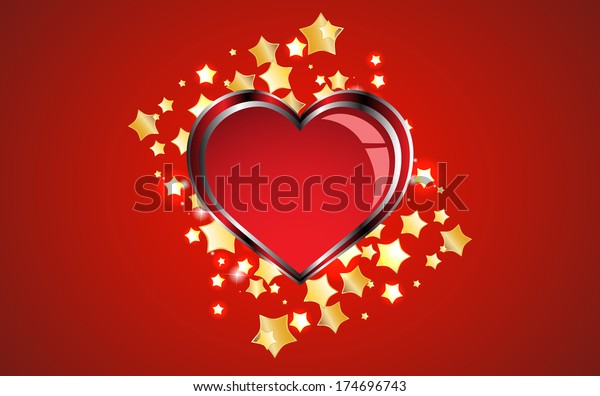 Creative Red Heart Background Clipart Stock Vector Royalty Free