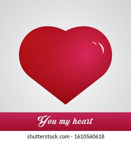 creative red heart design.vector illustration. 