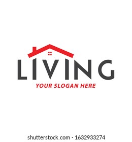 Creative Red House Logo Design, Vector